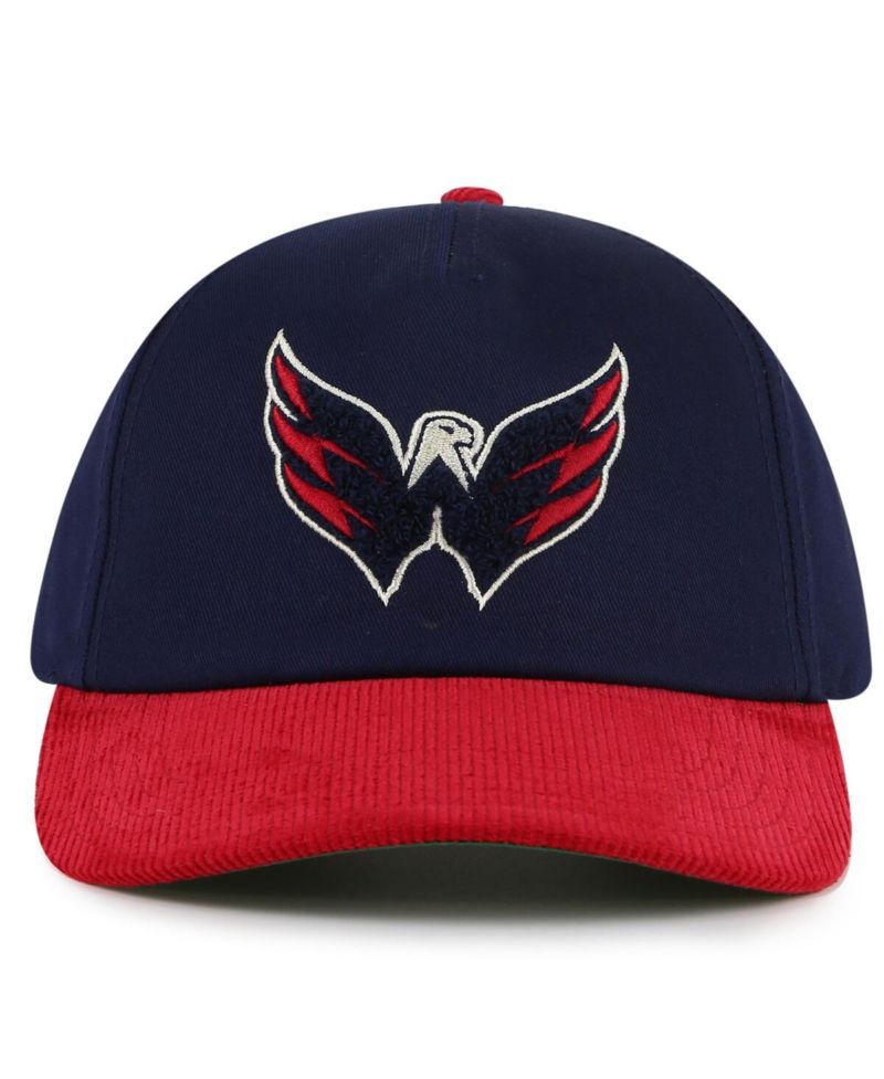 Men's Navy/Red Washington Capitals Burnett Adjustable Hat