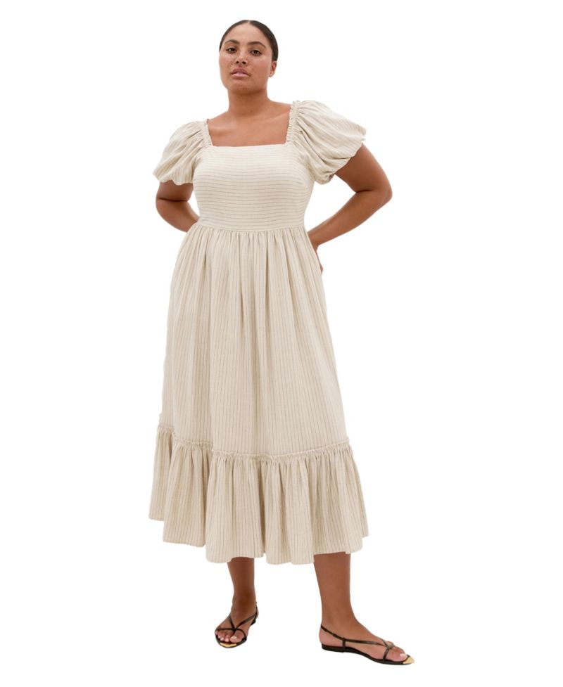 Plus Size Simone Mini Stripe Midi Dress