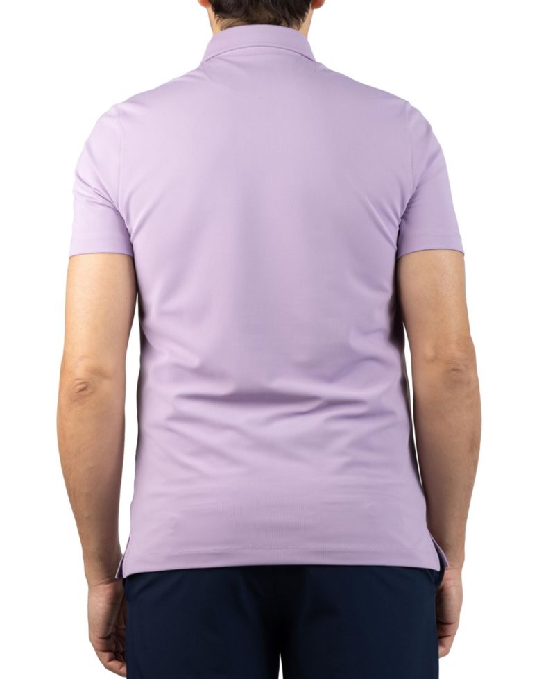 Men's Micro Grid Textured Performance Polo Shirt