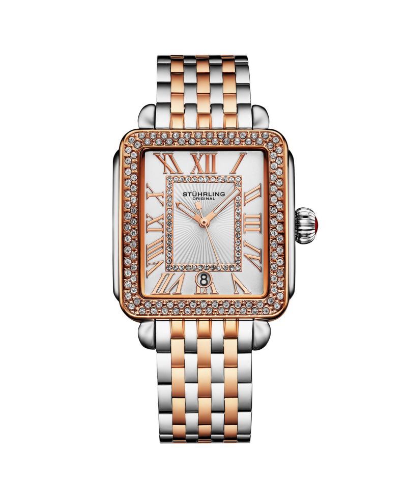 Original Women s VivreLuxe Crystal-Accented Stainless Steel Bracelet Watch, 34mm