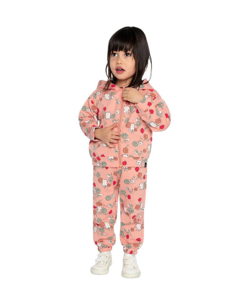 Little and Big Girl (6Y - 8Y) French Terry Hooded Cardigan Sweatshirts