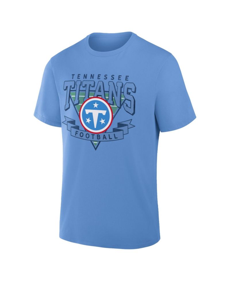 Men's Blue Tennessee Titans Old Fashion Rushing Legacy Cotton T-Shirt