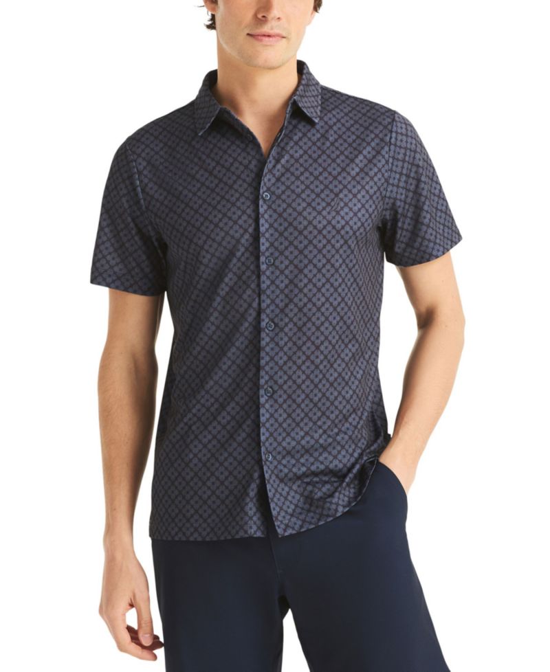 Men's Short-Sleeve Geo Printed Shirt