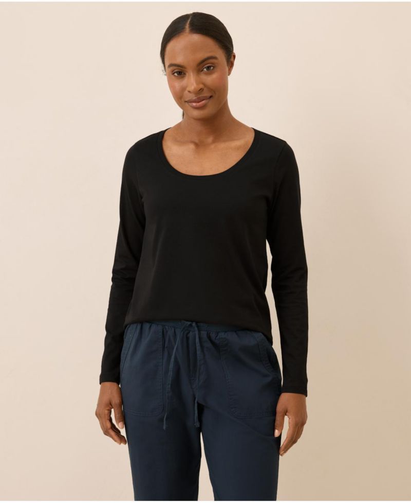 Women's Organic Cotton Softspun Long Sleeve Scoop Neck Tee