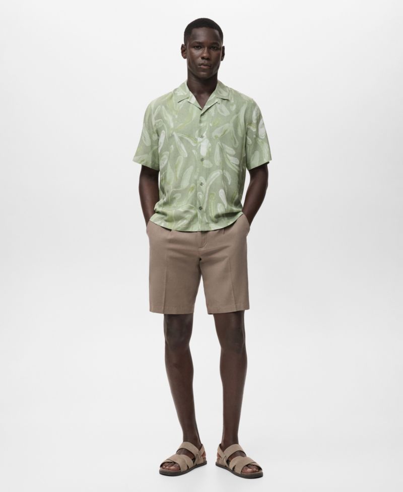 Men's Fluid Relaxed-Fit Printed Shirt