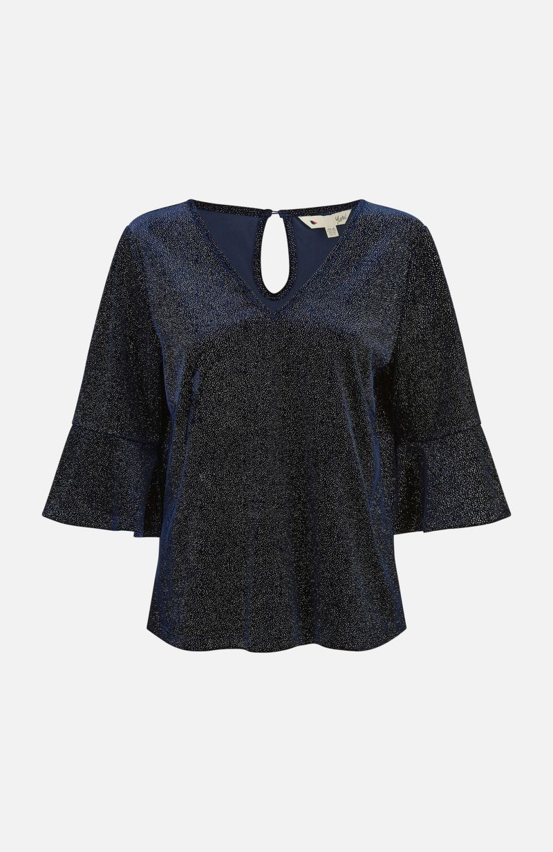 Women's Fluted Sleeve Relaxed Fit Top