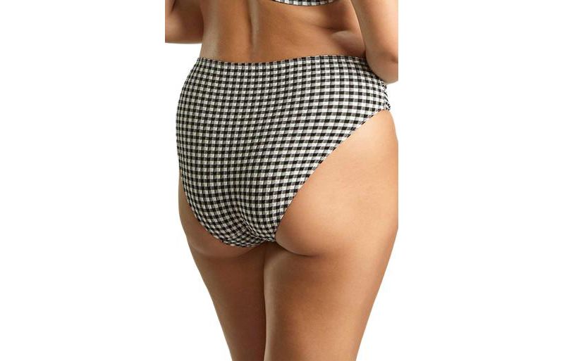 Women's Gingham High Cut Bikini Bottom