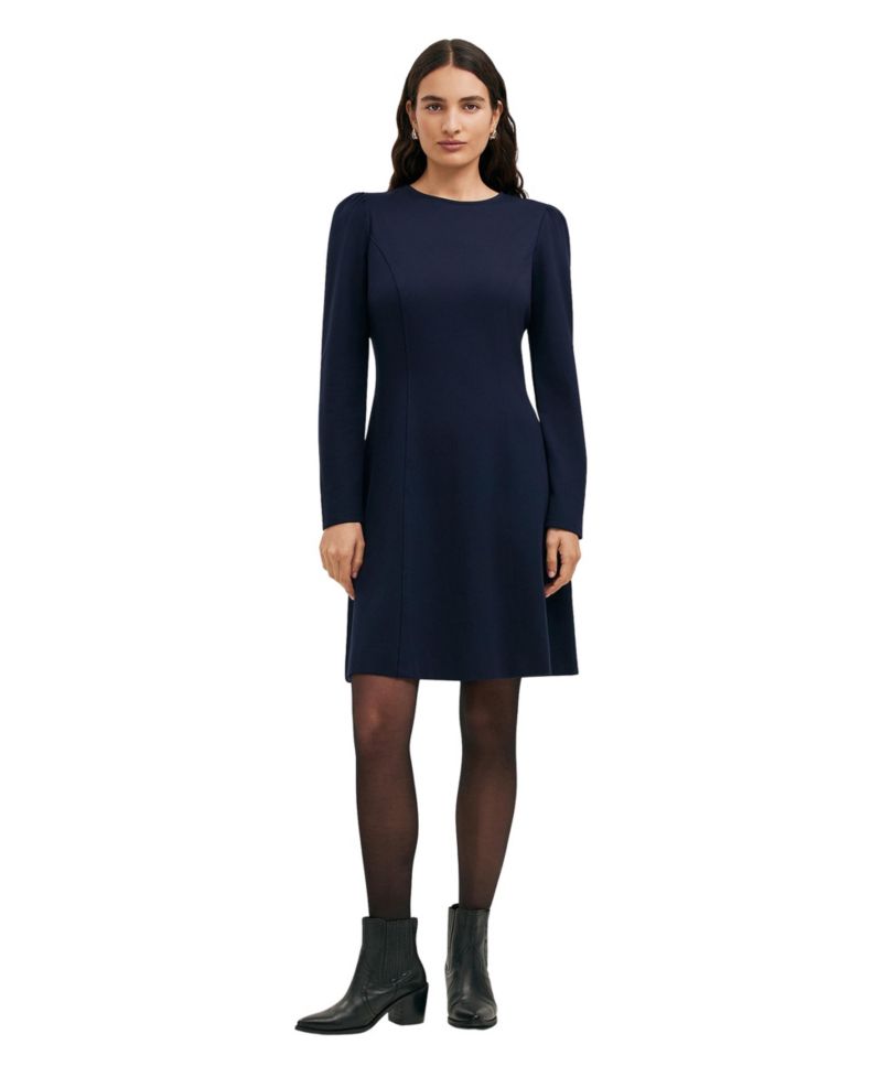 Women's Eva A-Line Long-Sleeve Knee-Length Dress