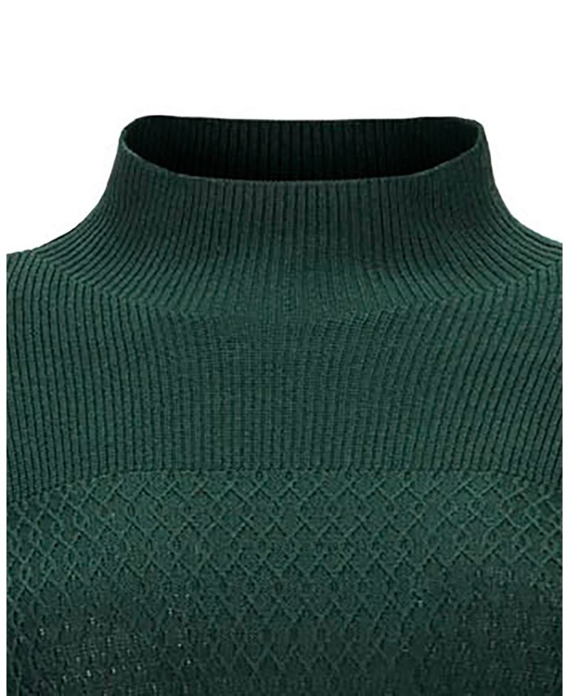 Women's Hope and Henry Organic Mock Neck Bodice Stitch Sweater Dress