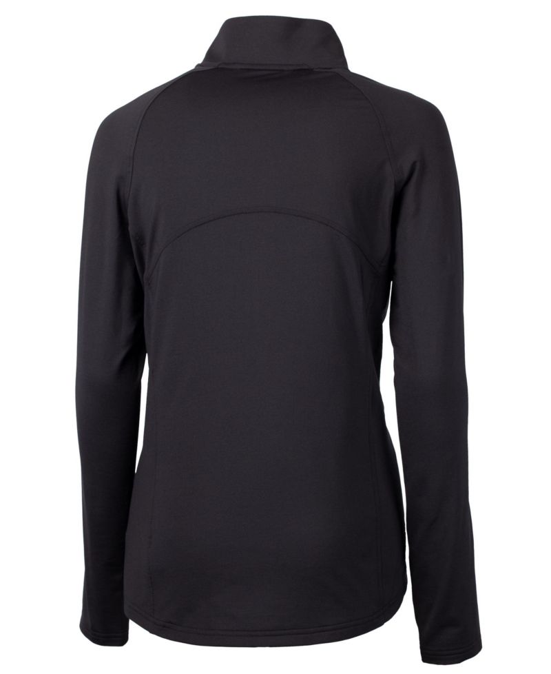 Women's Cutter and Buck Adapt Knit Stretch Half Zip Long Sleeve Pullover