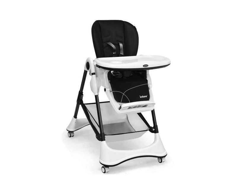 A-Shaped High Chair with 4 Lockable Wheels
