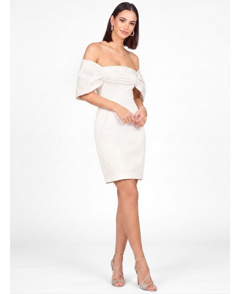 Women's Off Shoulder Bridal Short with Bow