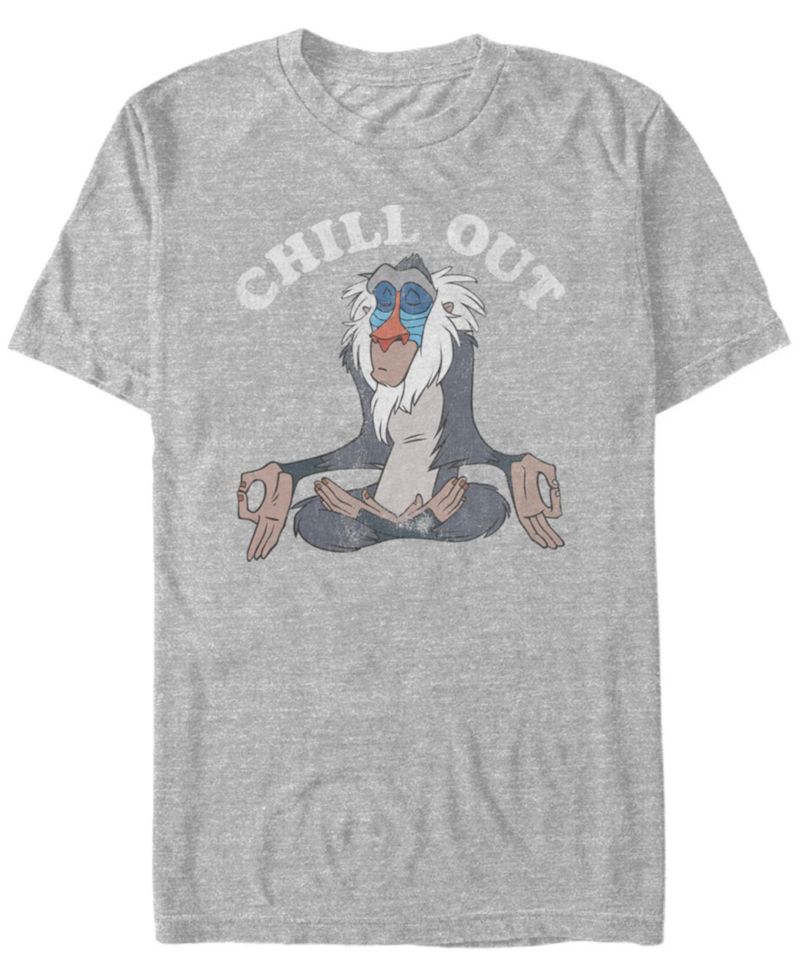 Men's Disney Lion King Rafiki Chill Out Meditation Short Sleeve T-shirt