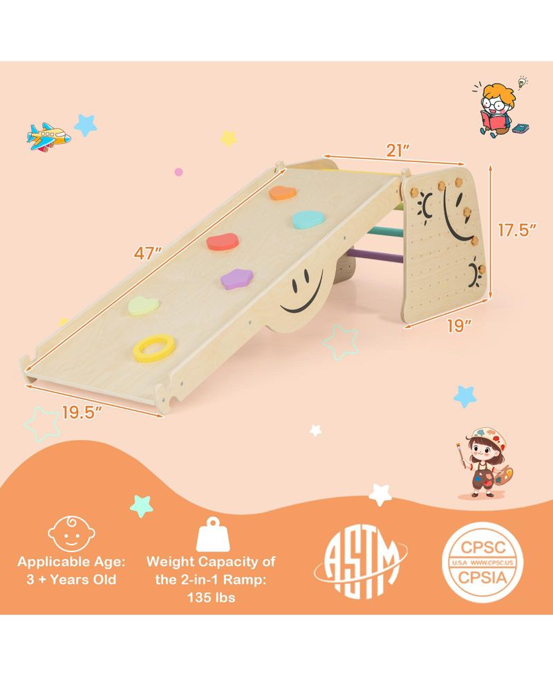 Six-Activity Climbing Triangle with Seesaw, 6-Piece Set