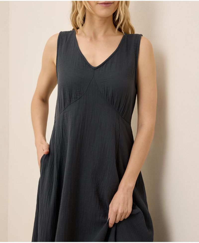 Women's Organic Cotton Coastal Double Gauze Beach To Brunch Dress