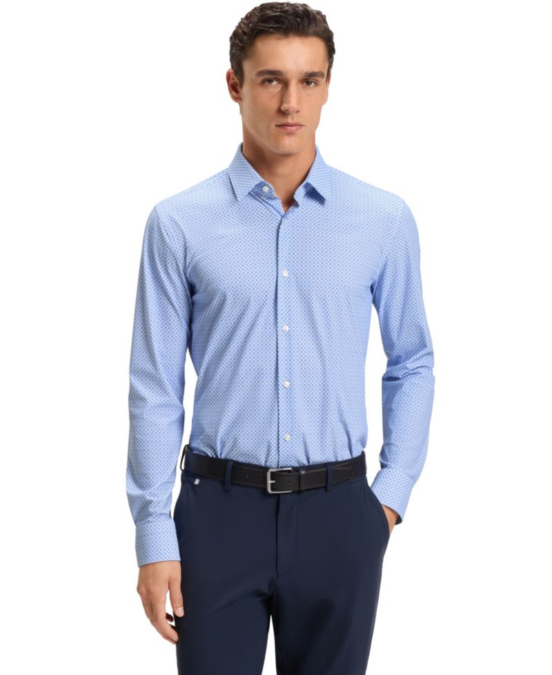 Men’s Performance-Stretch Slim-Fit Dress Shirt