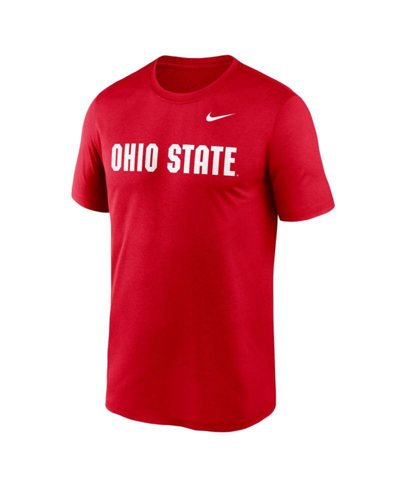 Men's Scarlet Ohio State Buckeyes Primetime Legend Wordmark T-Shirt