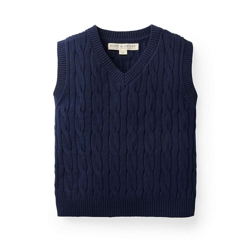 Baby Boys Hope and Henry V-Neck Cable Sweater Vest