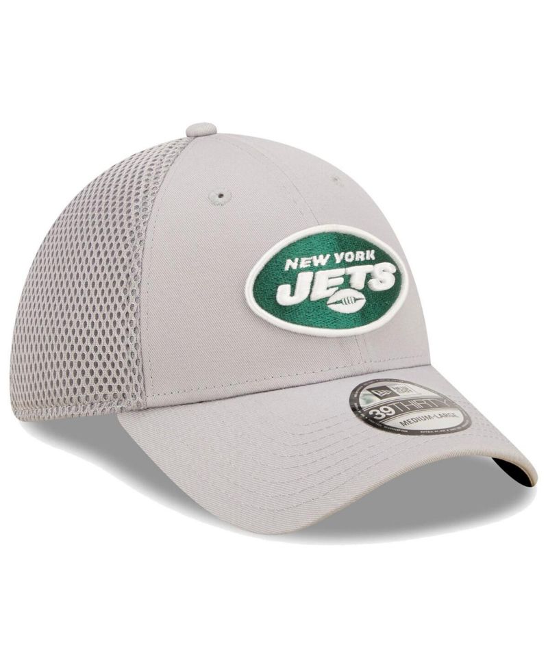 Men's Gray New York Jets Team Neo 39Thirty Flex Hat