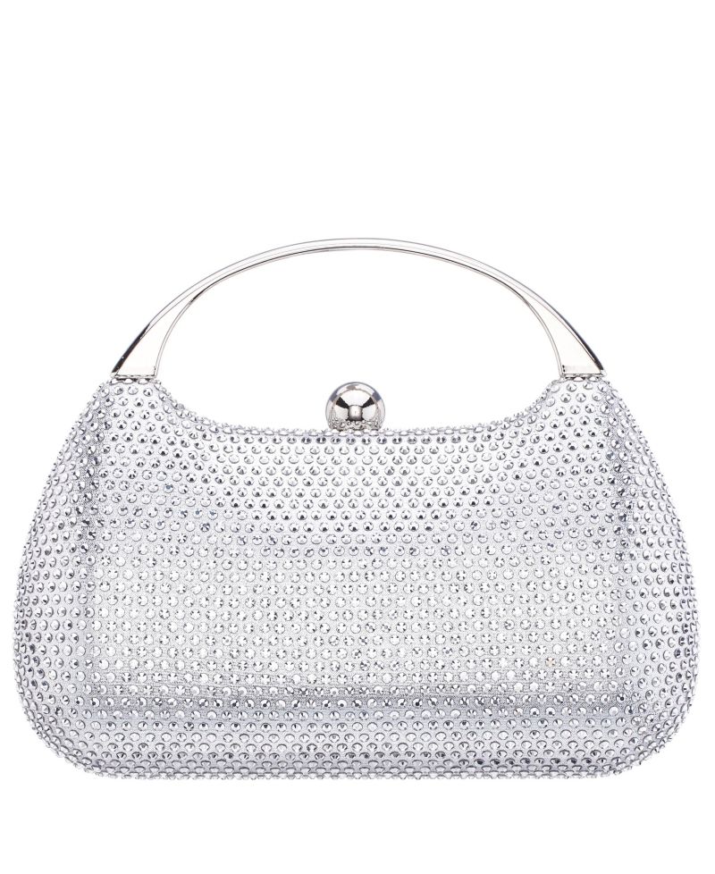 Crystal Minaudiere with Metal Handle