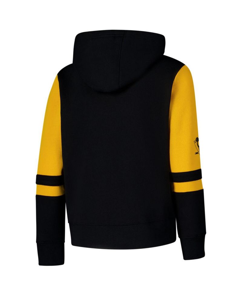 Big Boys and Girls Black Pittsburgh Penguins Face Off Full-Zip Hoodie