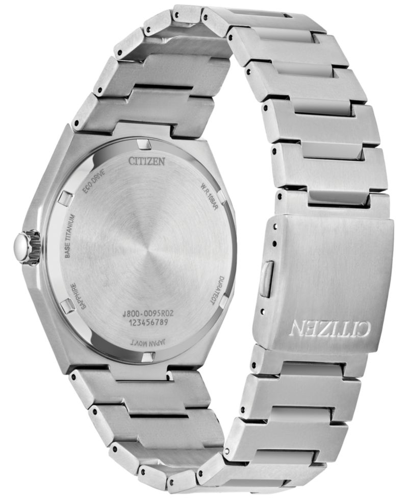 Eco-Drive Men's Zenshin Silver-Tone Super Titanium Bracelet Watch 40mm