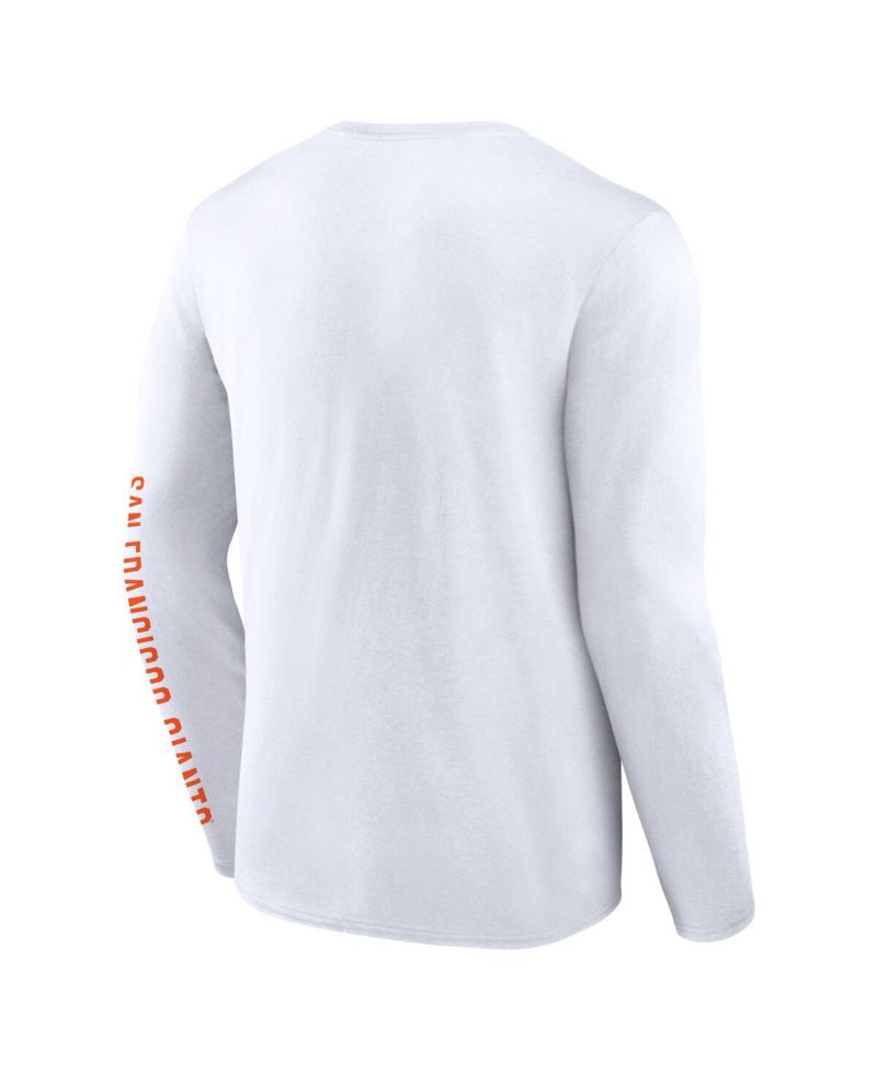 Men's White San Francisco Giants Press Box Long Sleeve T-Shirt