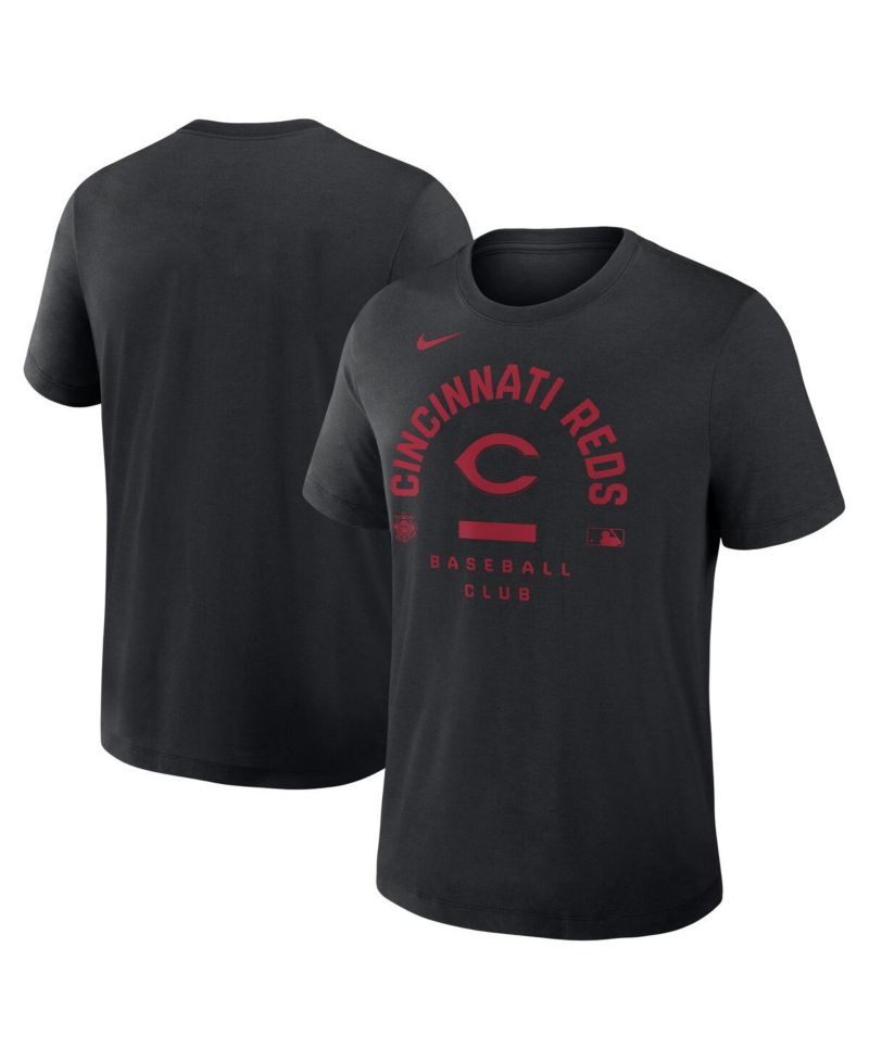 Men's Black Cincinnati Reds Authentic Collection Early Work Tri-Blend Dri-FIT T-Shirt