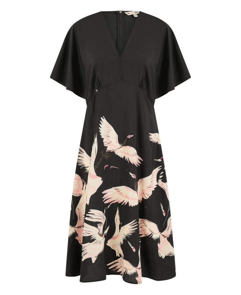 Women's Crane Print Dress