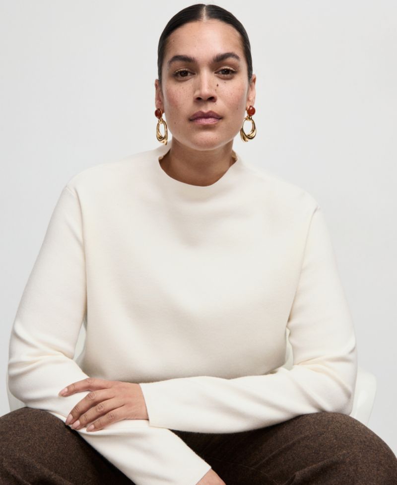 Women's Perkins Neck Knitted Sweater