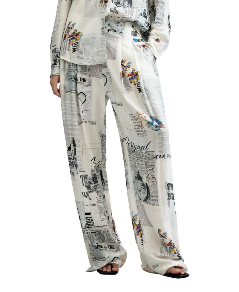 Women's Printed Wide-Leg Trousers
