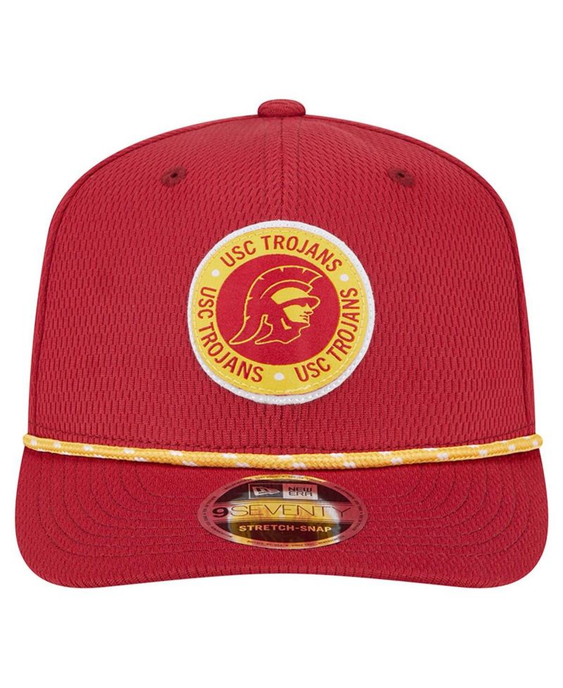 Men's Crimson USC Trojans COOLERA 9SEVENTY Rope Stretch-Snap Hat