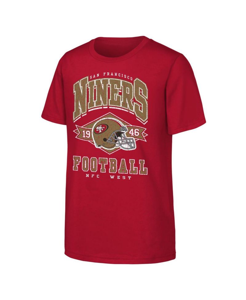 Big Boys and Girls Scarlet San Francisco 49ers Kick Off T-Shirt