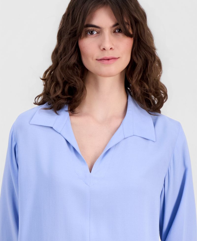Women's Collared Silk Shirt