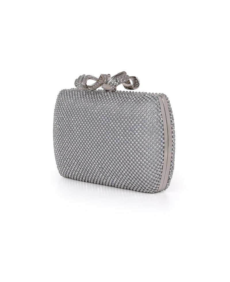 Women's Cassia Crystal Minaudiere with Bow Clasp