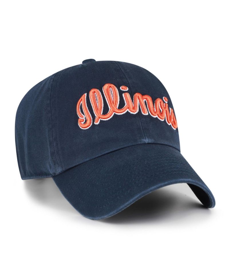 Men's Navy Illinois Fighting Illini Clean Up Adjustable Hat