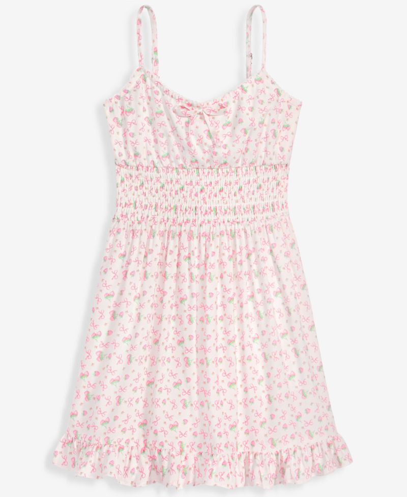 Girls' 7-20 Berry-Print Sleeveless Dress