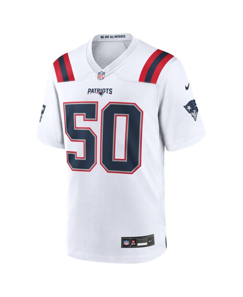 Men's Mike Vrabel White New England Patriots Retired Player Game Jersey