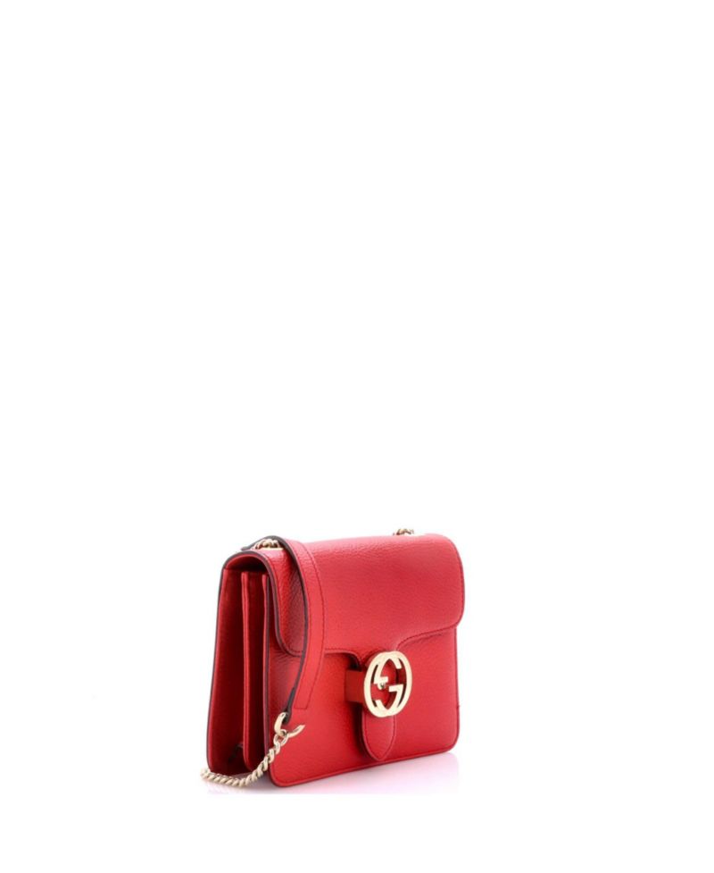 Small Interlocking Shoulder Bag Leather