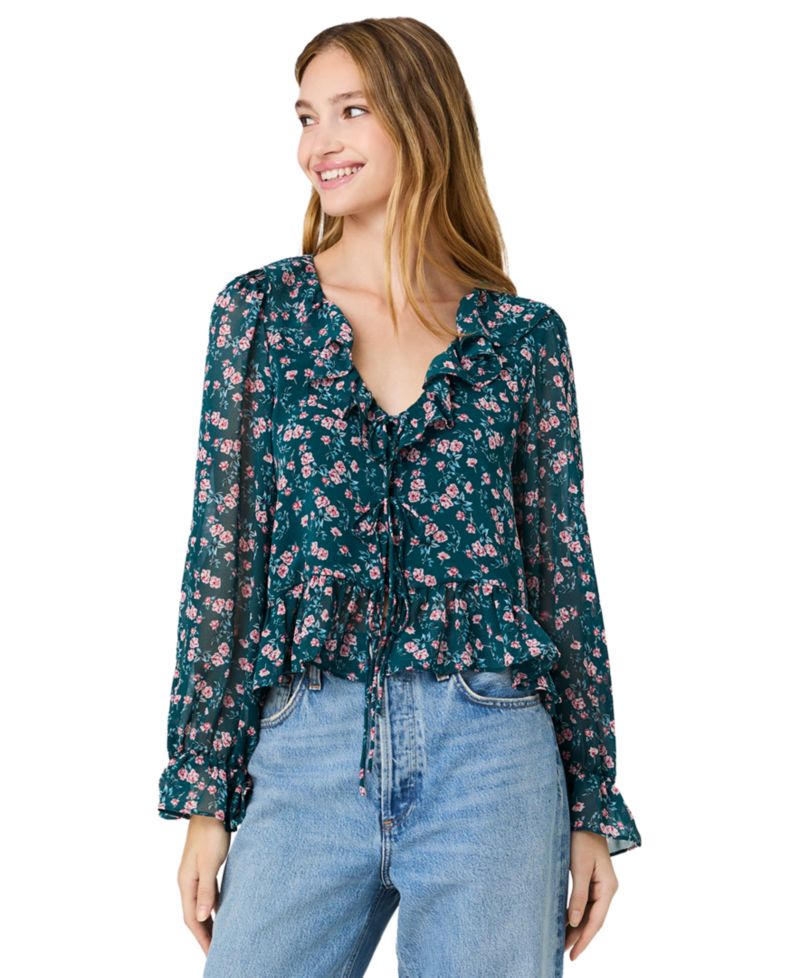 Women's Marina Tie-Front V-Neck Top
