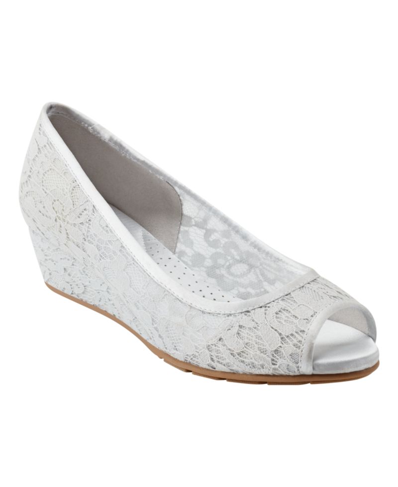 Women's Candra Low Wedge Peep Toe Dress Pumps