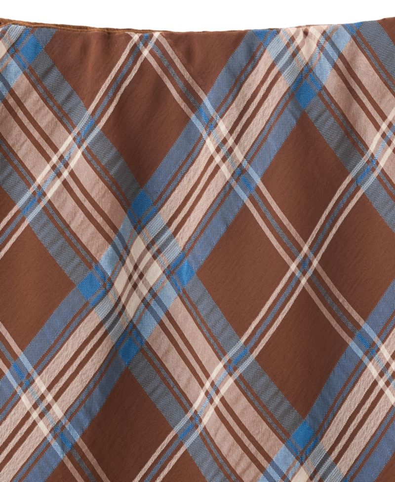 Women's A-Line Checked Midi Skirt