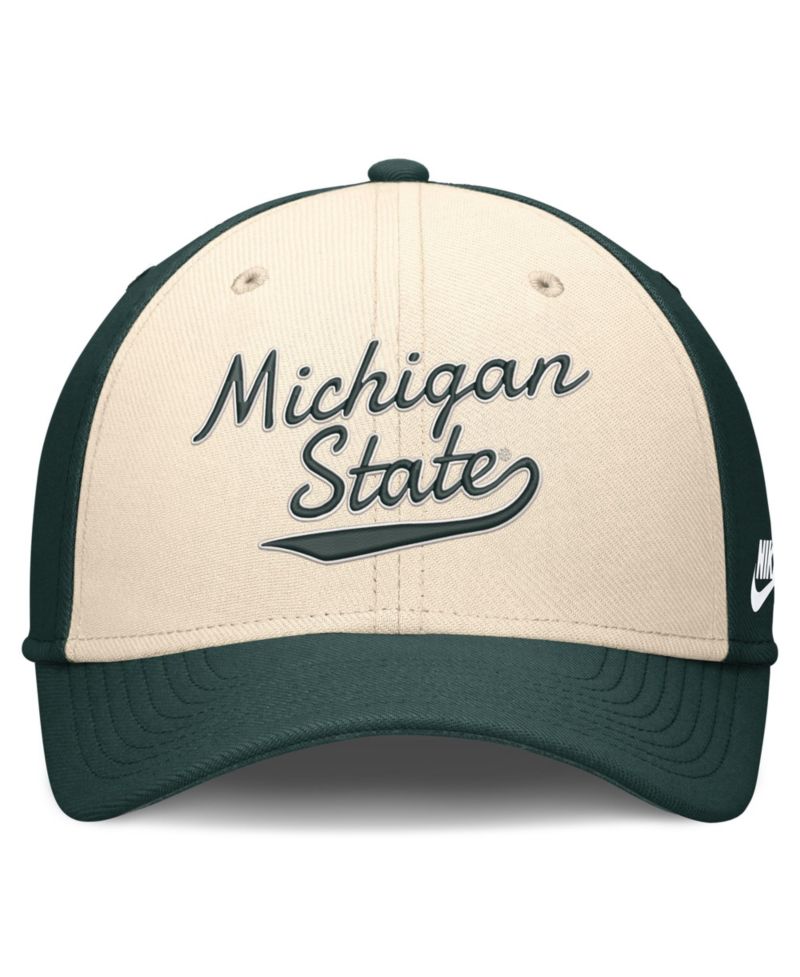 Men's Natural/Forest Green Michigan State Spartans Legacy Swooshflex Dri-FIT Hat