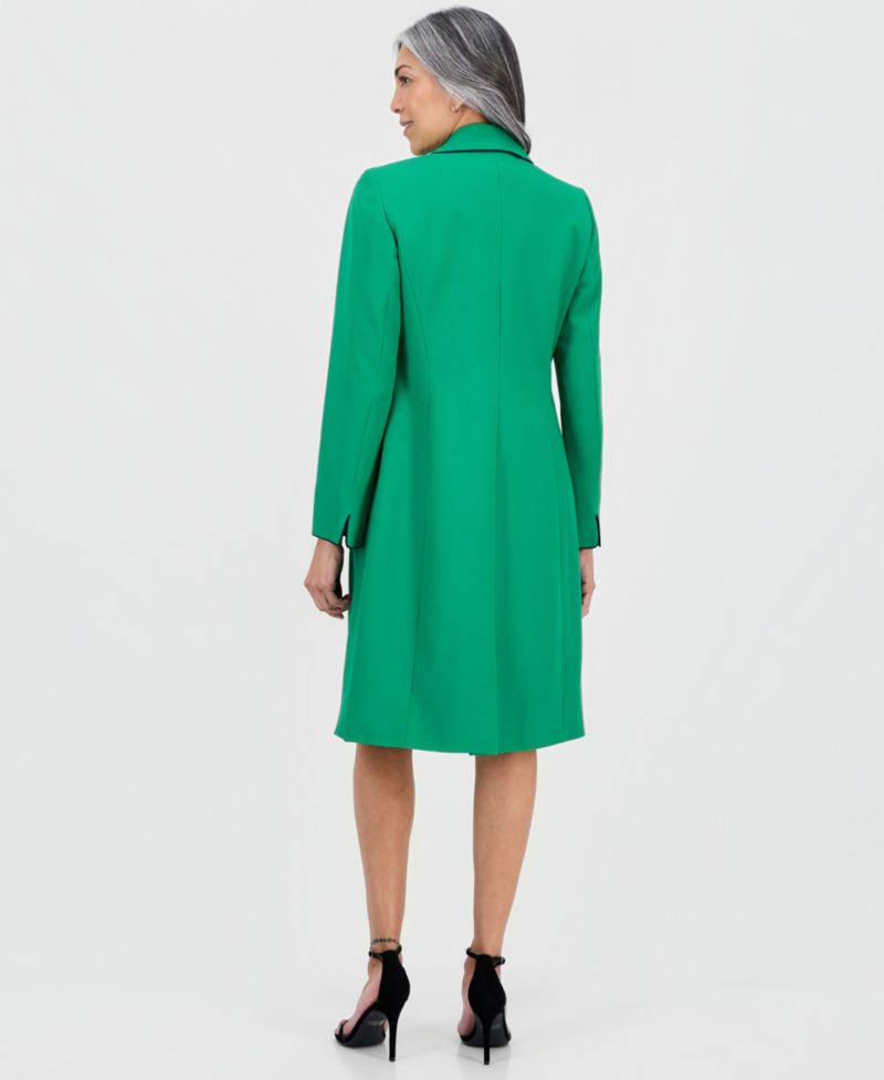 Women's Topper Jacket & Round-Neck Sheath 2 Piece Dress Suit, Regular & Petites