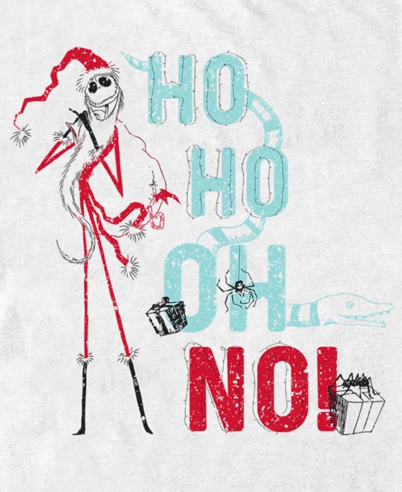 Men's Ho Ho Oh No Nightmare Before Christmas Regular-Fit T-Shirt