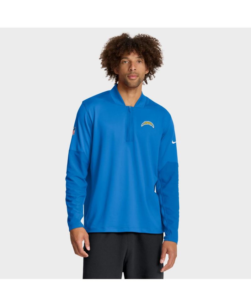 Men's Powder Blue Los Angeles Chargers Sideline Dri-FIT Half-Zip Pullover Sweatshirt