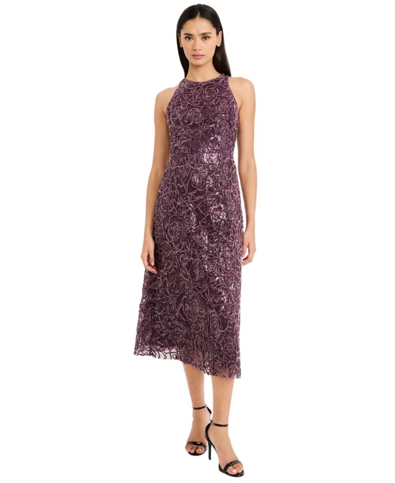 Women's Sequin A-Line Midi Dress