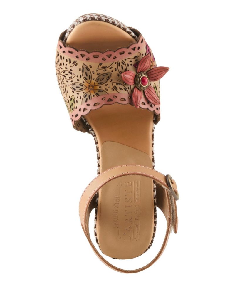 Women's Ankle Strap with Hand-Painted Design