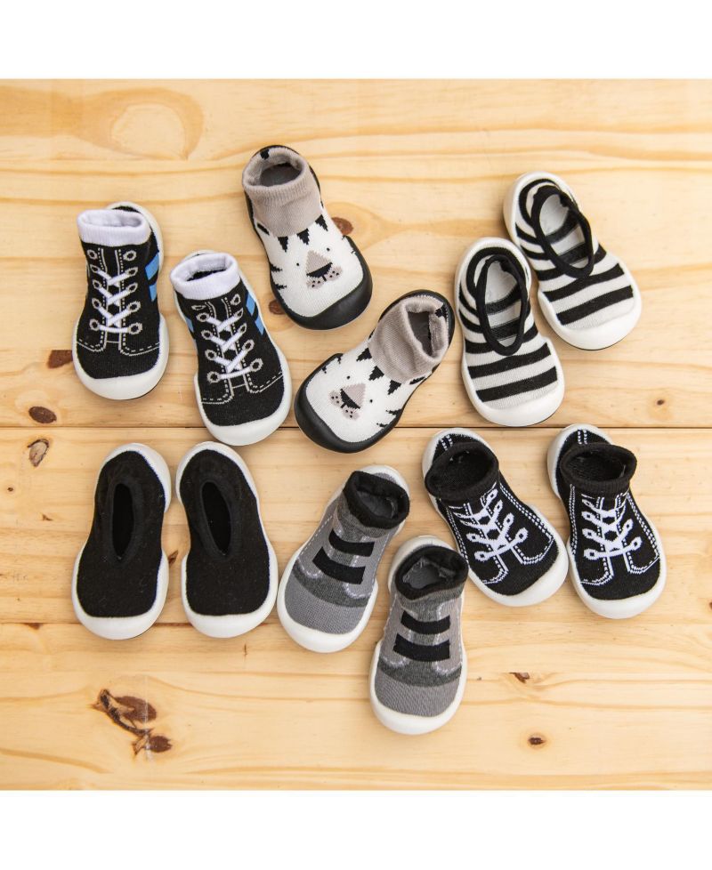 Infant Boys Breathable Washable Non-Slip Sock Shoes White Tiger