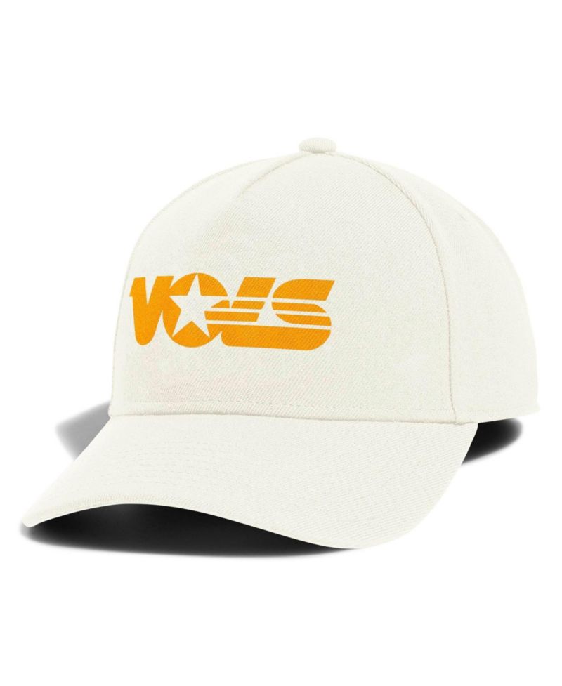 Men's Cream Tennessee Volunteers Elevated A-Frame Adjustable Hat